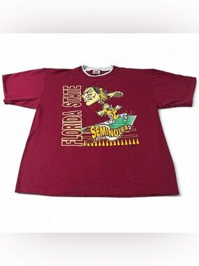 Vintage 90s Florida State Mascot Caricature Shirt Size XL